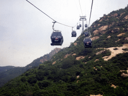 The cable lift to the Badaling Great Wall, viewed from the cable cart