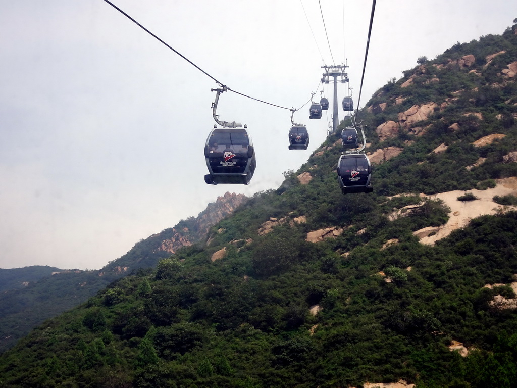 The cable lift to the Badaling Great Wall, viewed from the cable cart