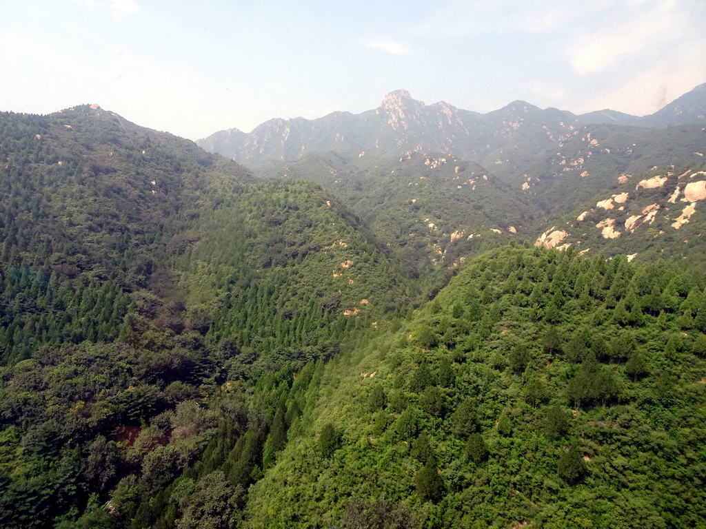 Mountains near the Badaling Great Wall, viewed from the cable cart