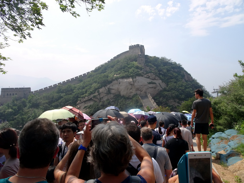 The Sixth and Seventh Tower of the North Side of the Badaling Great Wall, viewed from a path near the Eighth Tower