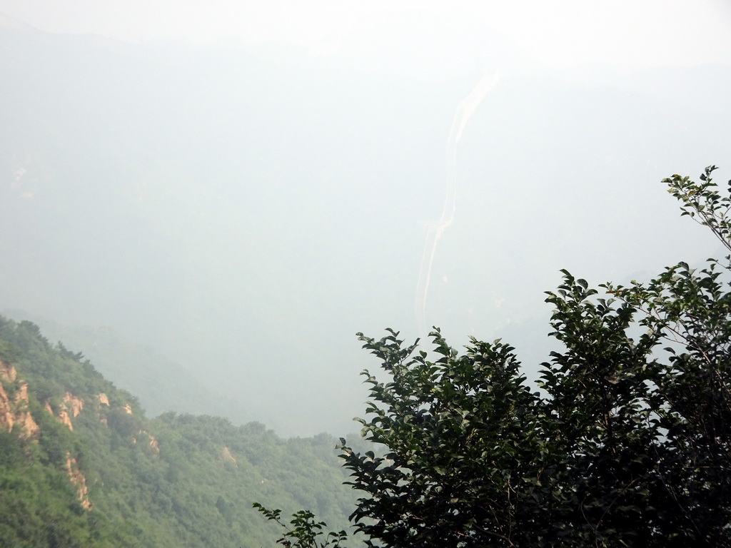 The valley and the Tenth Tower of the North Side of the Badaling Great Wall, viewed from a path near the Sixth Tower