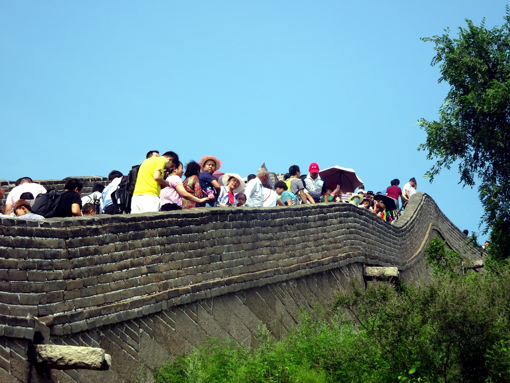 The Badaling Great Wall inbetween the Seventh and Eighth Tower of the North Side, viewed from a path near the Eighth Tower