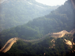 The Badaling Great Wall inbetween the Fourth and Third Tower of the North Side, viewed from a path near the Eighth Tower