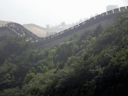 The Badaling Great Wall inbetween the Sixth and Fifth Tower of the North Side, viewed from a path near the Eighth Tower