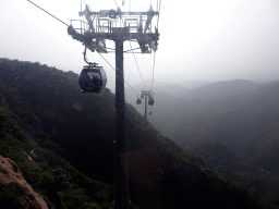 The cable lift from the Badaling Great Wall, viewed from the cable cart
