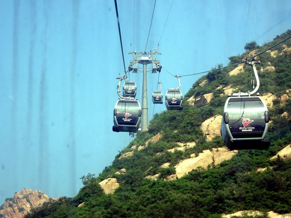 The cable lift from the Badaling Great Wall, viewed from the cable cart