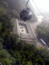 The cable lift from the Badaling Great Wall, viewed from the cable cart