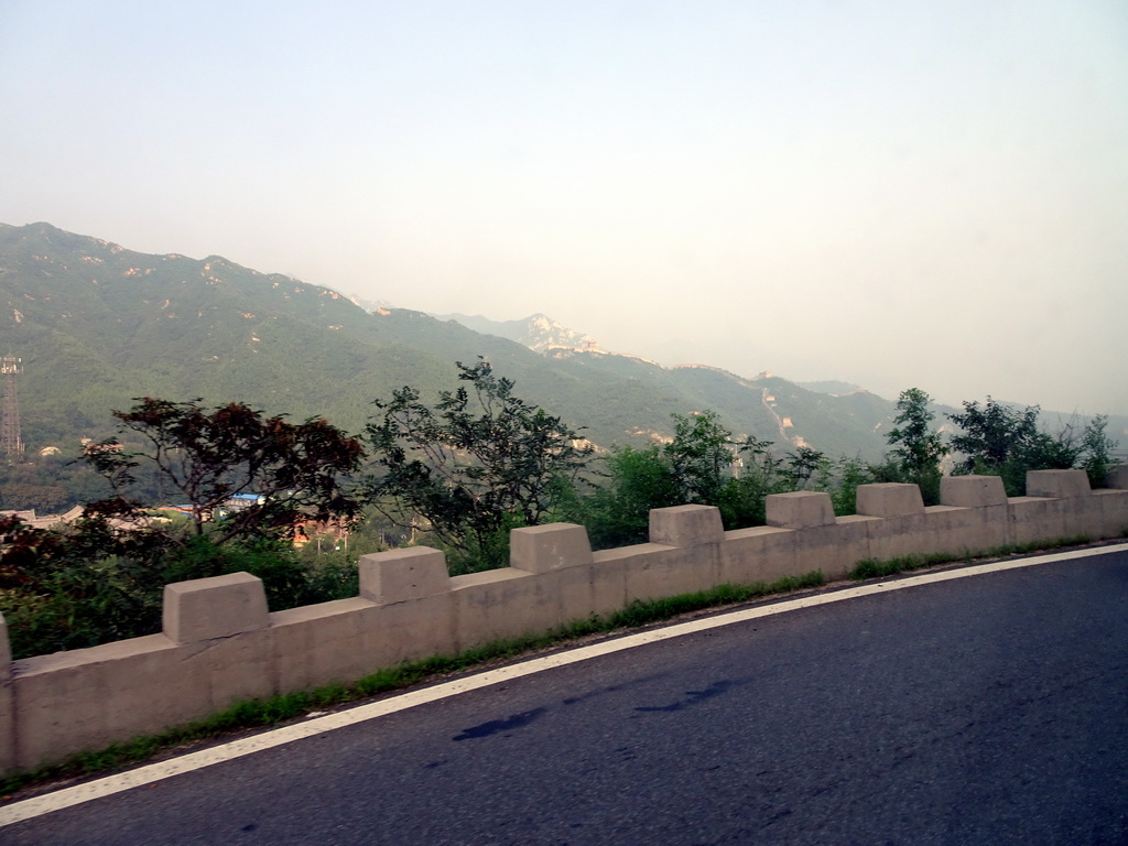 The Juyongguan Great Wall, viewed from the tour bus on the G6 Jingzang Expressway