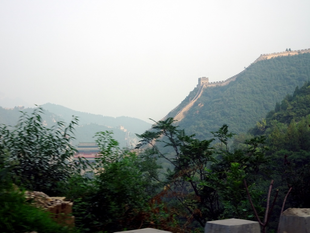 The Juyongguan Great Wall, viewed from the tour bus on the G6 Jingzang Expressway