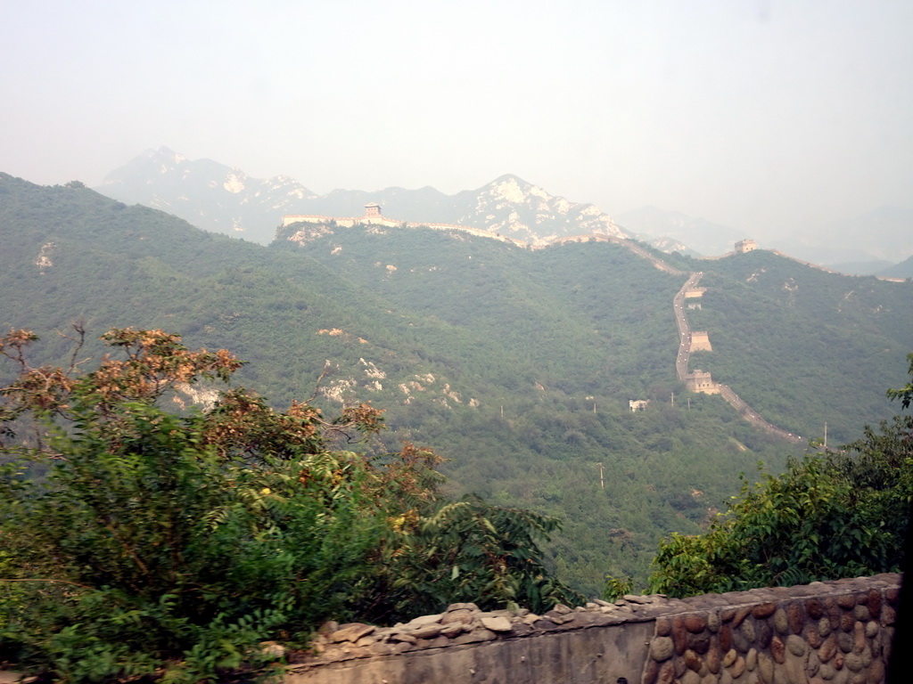 The Juyongguan Great Wall, viewed from the tour bus on the G6 Jingzang Expressway