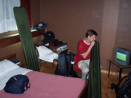 Tim in his room at Hotel La Falaise du Haut Nkam