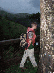 Tim`s friend at the viewing point for the Menchum Waterfall