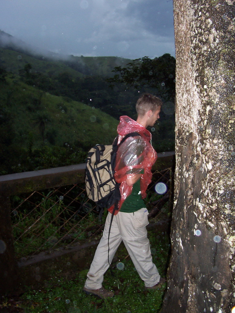 Tim`s friend at the viewing point for the Menchum Waterfall