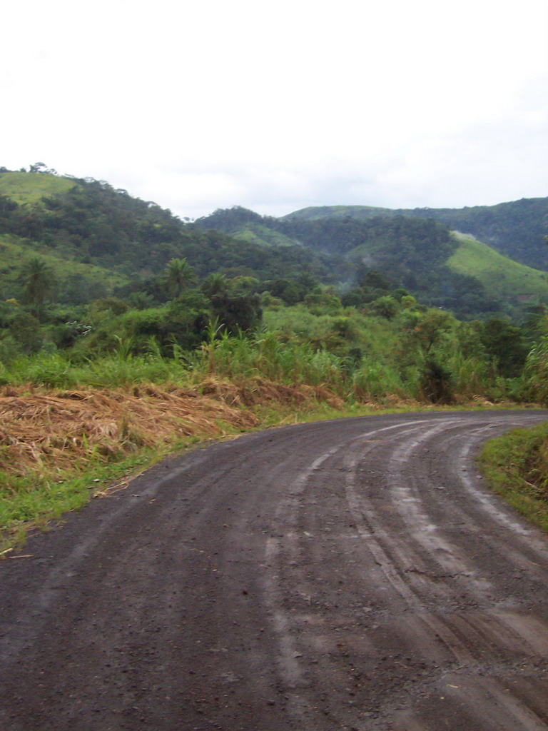 Hills next to the road from the Menchum Waterfall