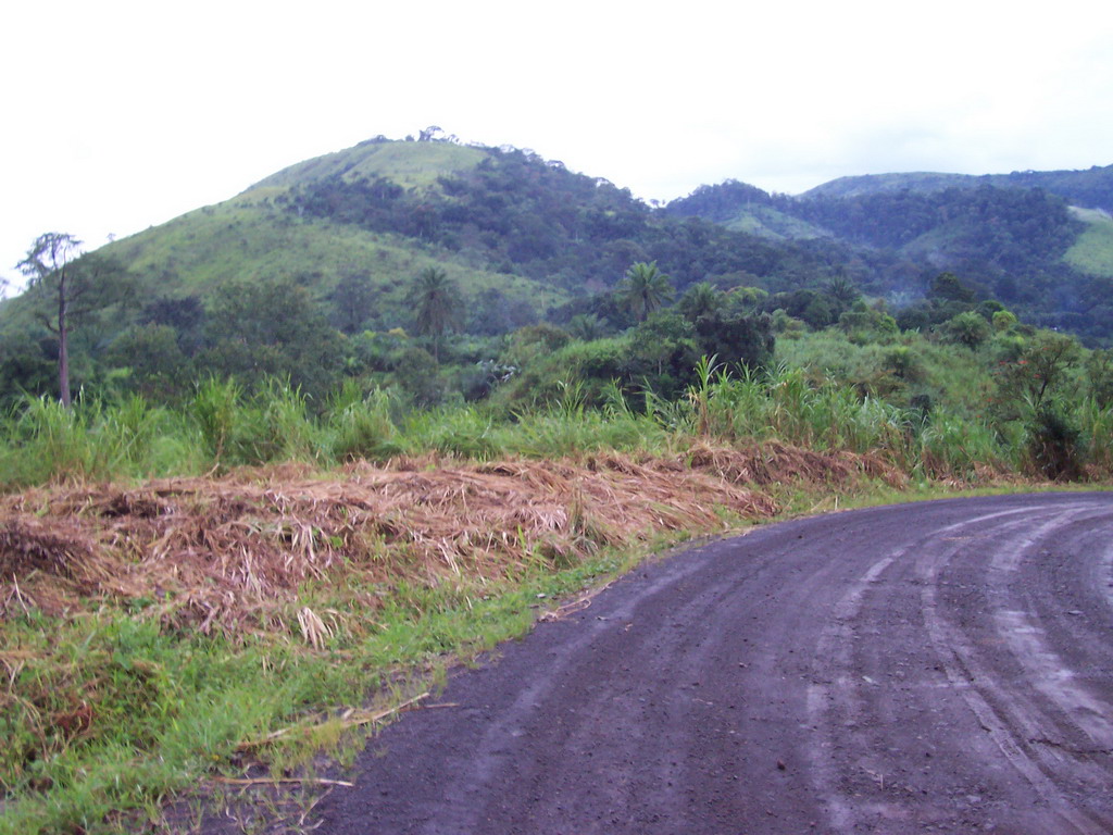 Hills next to the road from the Menchum Waterfall