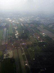Roads and buildings at the northeast side of Bangkok, viewed from the airplane from Haikou