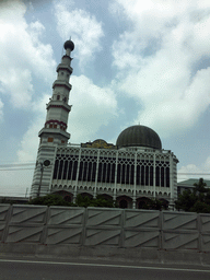 The An Alawi Mosque, viewed from the taxi on Motorway 7
