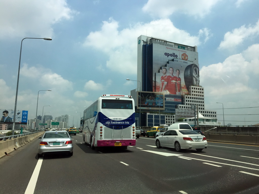 The Sirat Expressway and the KPN tower, viewed from the taxi