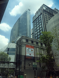 The Wave Place building and the Central Embassy building, viewed from the taxi on Phloen Chit Road