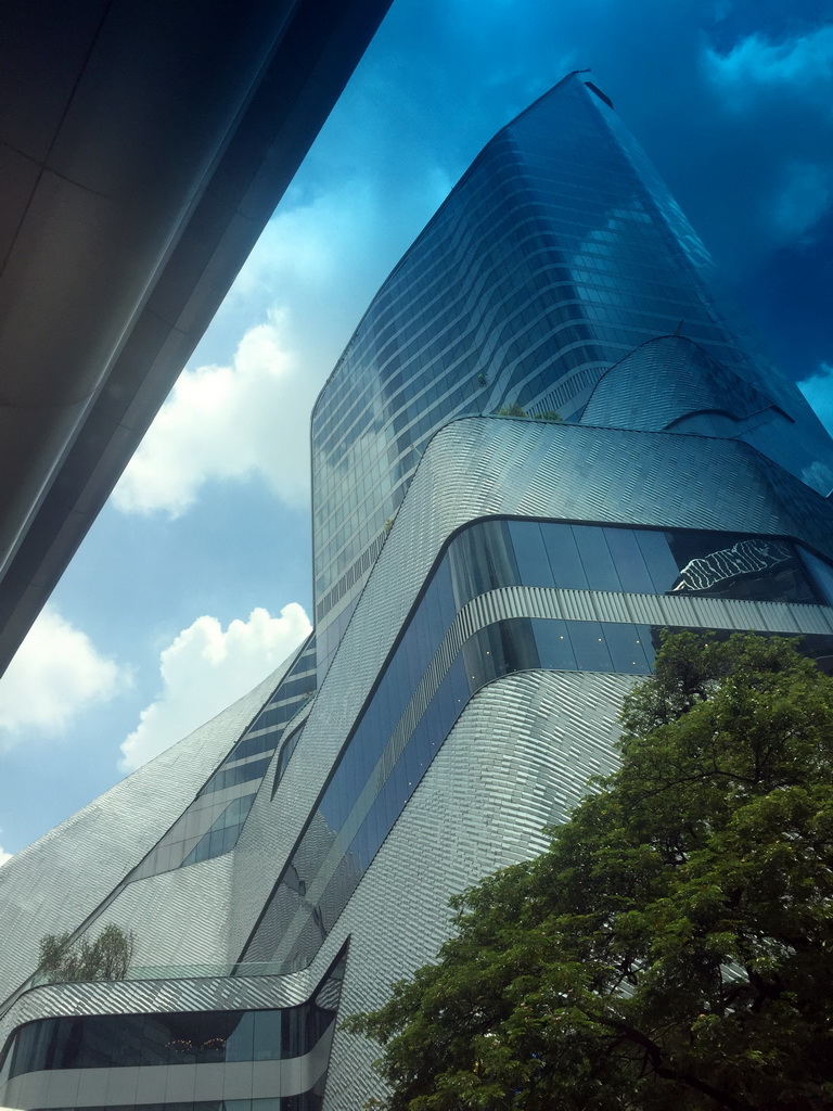 The Central Embassy building, viewed from the taxi on Phloen Chit Road