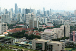 Chulalongkorn University and skyscrapers in the city center, viewed from our room at the Grande Centre Point Hotel Ratchadamri Bangkok