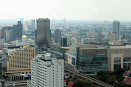 The Siam Paragon shopping mall and skyscrapers in the Central Business District, viewed from our room at the Grande Centre Point Hotel Ratchadamri Bangkok