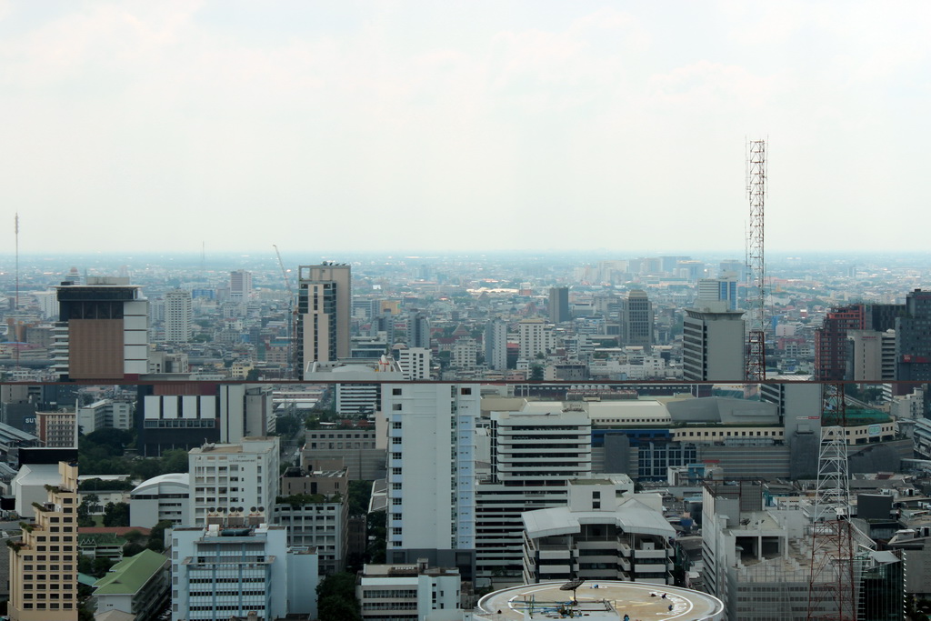 Skyscrapers in the Central Business District, viewed from our room at the Grande Centre Point Hotel Ratchadamri Bangkok