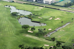 The Royal Bangkok Sports Club golf course, viewed from our room at the Grande Centre Point Hotel Ratchadamri Bangkok