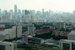 Chulalongkorn University and skyscrapers in the city center, viewed from our room at the Grande Centre Point Hotel Ratchadamri Bangkok