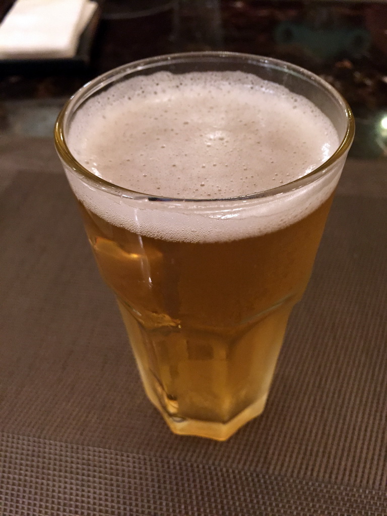 Local beer at the Mesamis Café at the Grande Centre Point Hotel Ratchadamri Bangkok