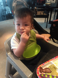 Max having lunch at the Erawan Tea Room at the Erawan Bangkok shopping mall