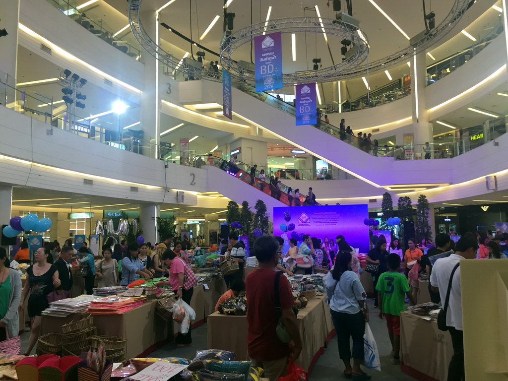 Market stalls at the Siam Paragon shopping mall