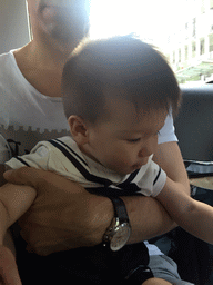 Tim and Max in the taxi at Pathum Wan Junction