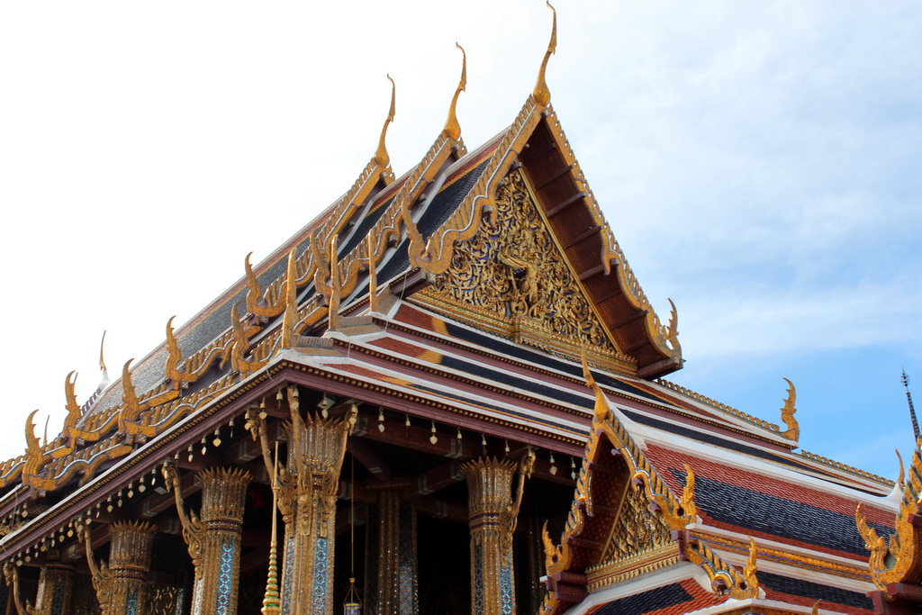 Northwest side of the Chapel of the Emerald Buddha at the Temple of the Emerald Buddha at the Grand Palace