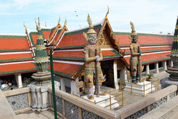 Yaksha statues at the south side of the Temple of the Emerald Buddha at the Grand Palace