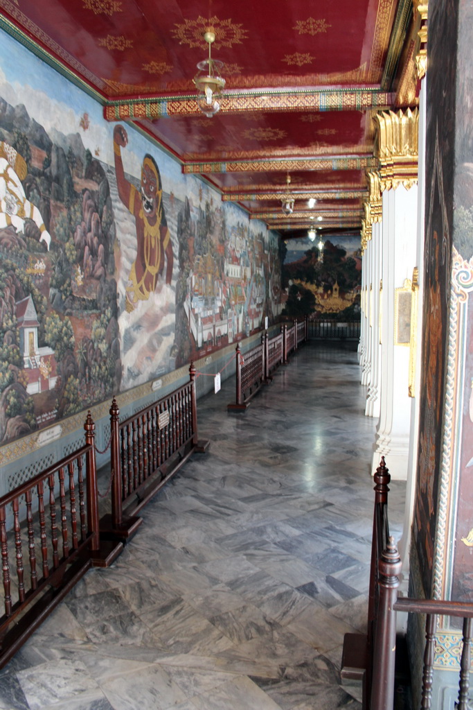 The Ramakian Mural Cloisters at the Temple of the Emerald Buddha at the Grand Palace
