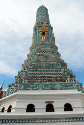 Stupa at the northeast side of the Prasat Phra Dhepbidorn hall at the Temple of the Emerald Buddha at the Grand Palace