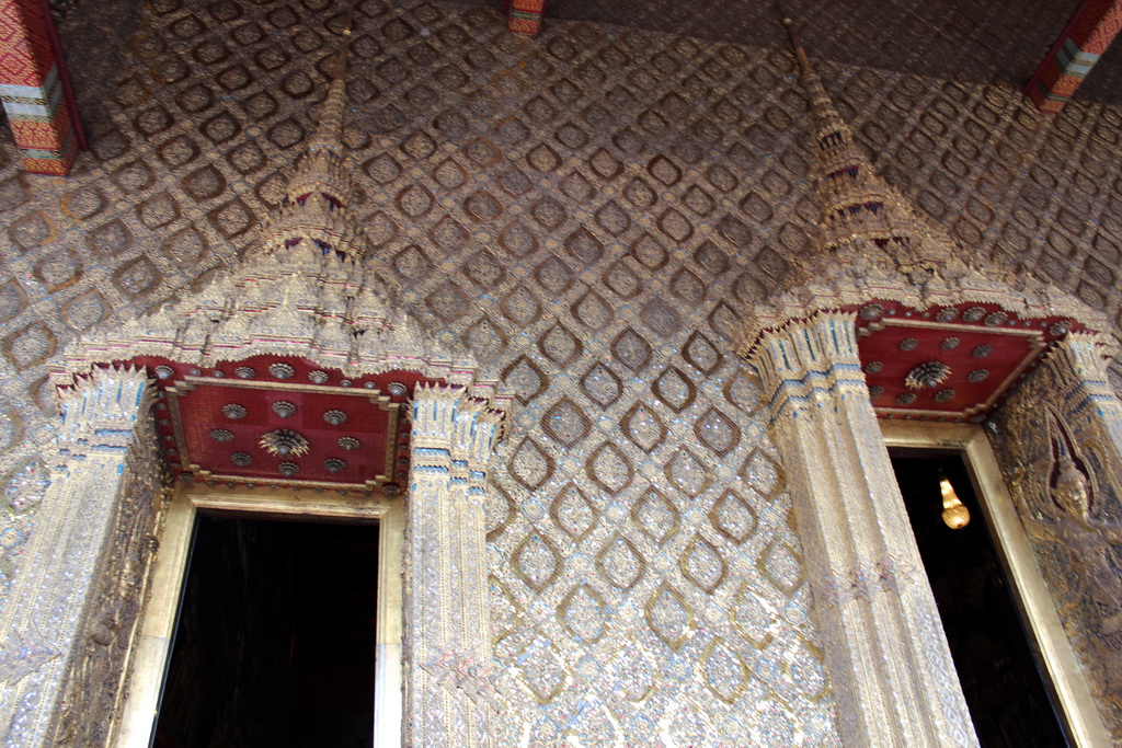 East gates of the Chapel of the Emerald Buddha at the Temple of the Emerald Buddha at the Grand Palace