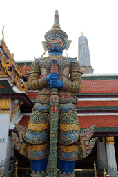 Yaksha statue at the Temple of the Emerald Buddha at the Grand Palace