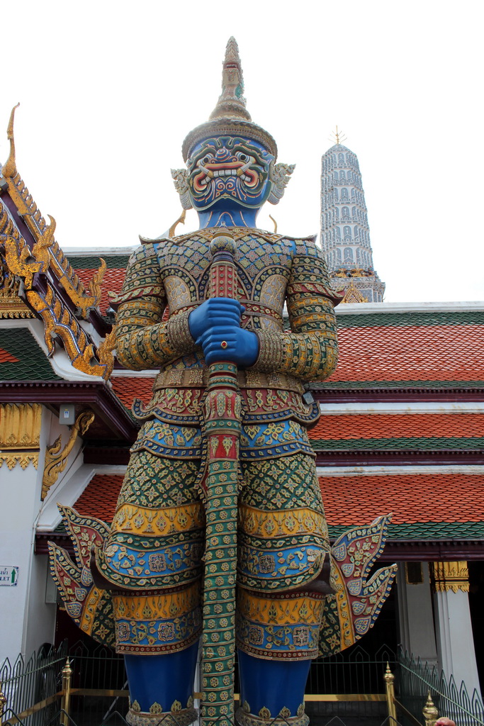 Yaksha statue at the Temple of the Emerald Buddha at the Grand Palace