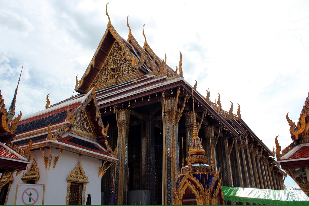 Southwest side of the Chapel of the Emerald Buddha at the Temple of the Emerald Buddha at the Grand Palace