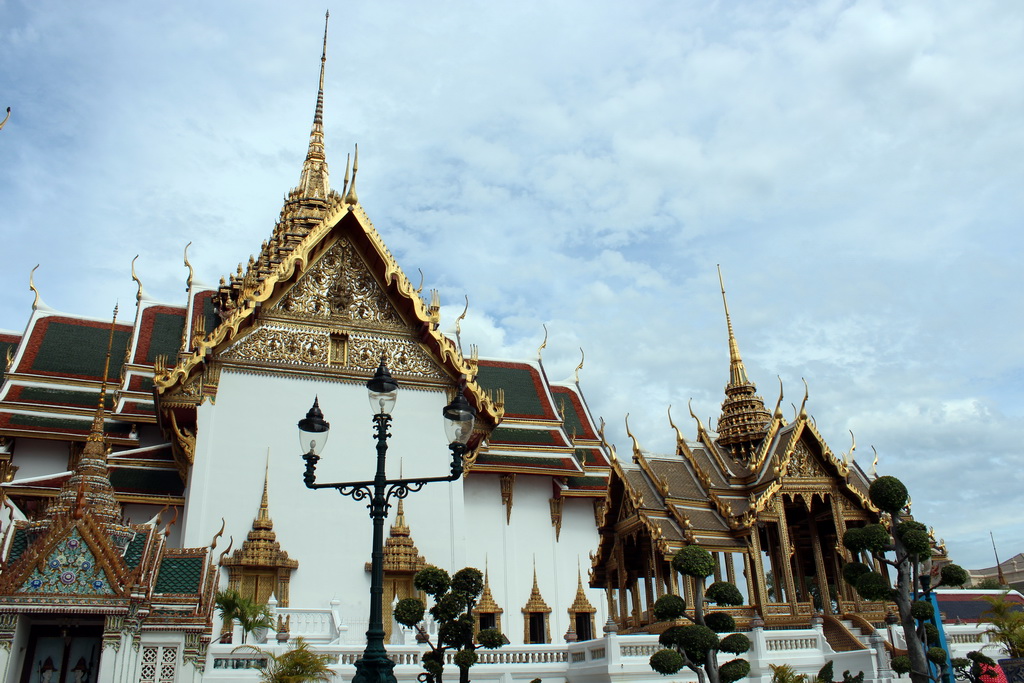 Left side of the Dusit Maha Prasat hall at the Grand Palace