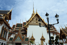 Left side of the Dusit Maha Prasat hall at the Grand Palace