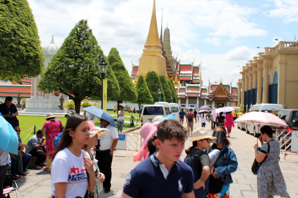 The Outer Court and the west side of the Temple of the Emerald Buddha at the Grand Palace