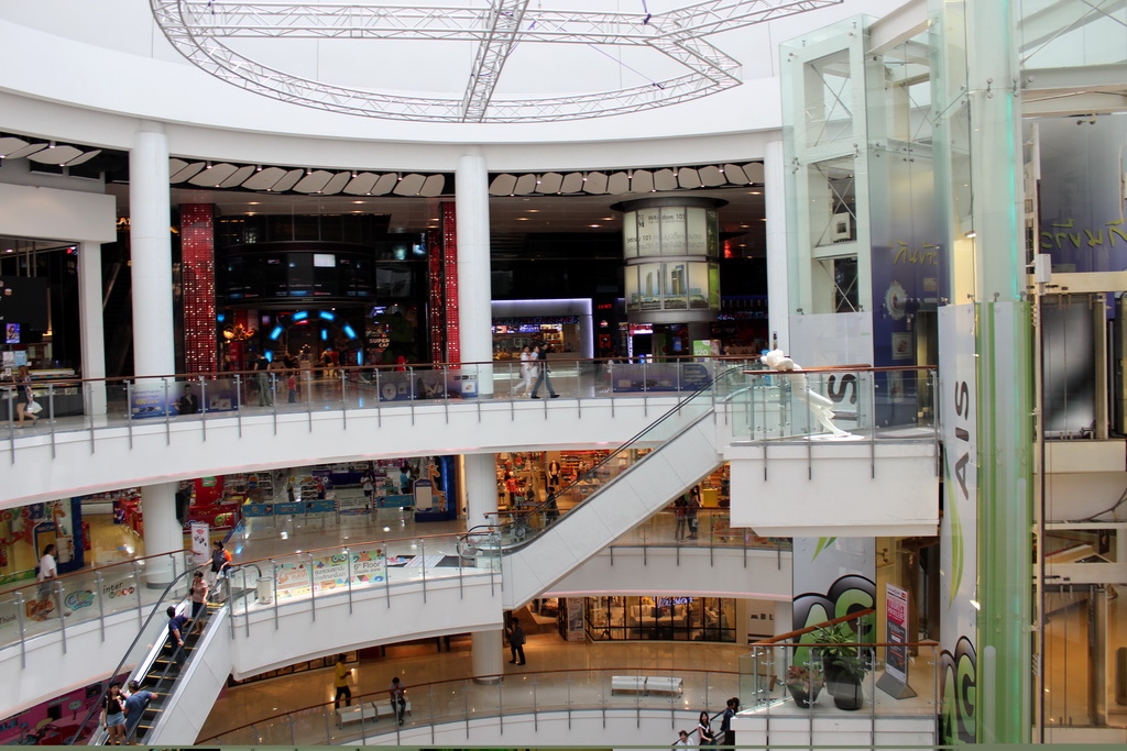 Elevator and staircase at the Central World shopping mall