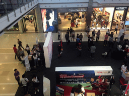 Commercial stand of the TrueMove H mobile provider at the Central World shopping mall, viewed from above