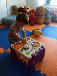 Max in the Play Room of the Grande Centre Point Hotel Ratchadamri Bangkok