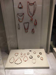Stone and Glass Beads, at the Prehistory room at the First Floor of the Maha Surasinghanat Building at the Bangkok National Museum, with explanation