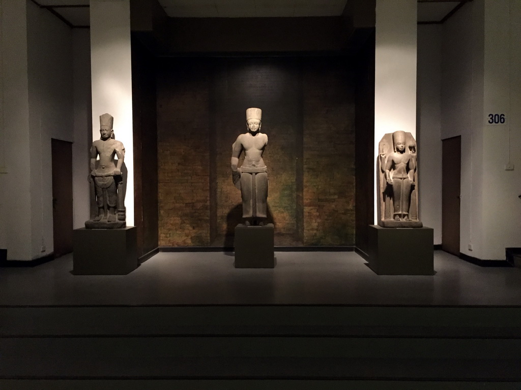 Statues at the Ancient Hindu Iconography room at the Ground Floor of the Maha Surasinghanat Building at the Bangkok National Museum