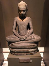 Statue of the Buddha Sheltered by Naga`s Hood, at the Lopburi Art room at the Ground Floor of the Maha Surasinghanat Building at the Bangkok National Museum